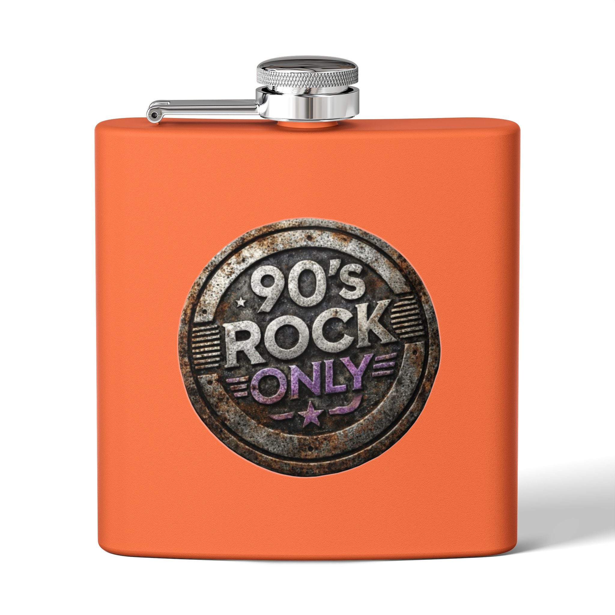 Perza 90’s Rock ONLY Vintage Flask – Round Logo