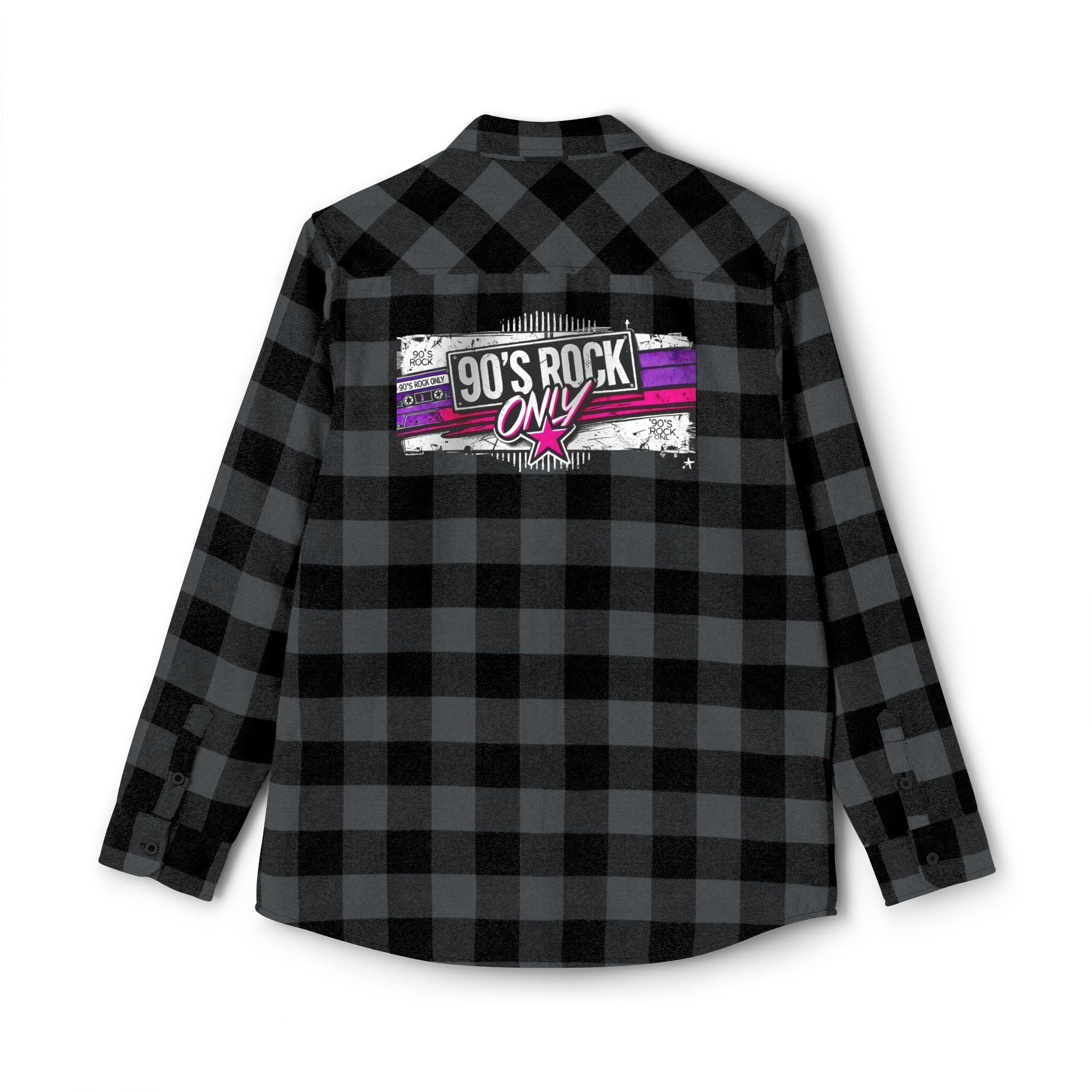 Perza 90’s Rock ONLY Flannel Shirt Rectangle Logo