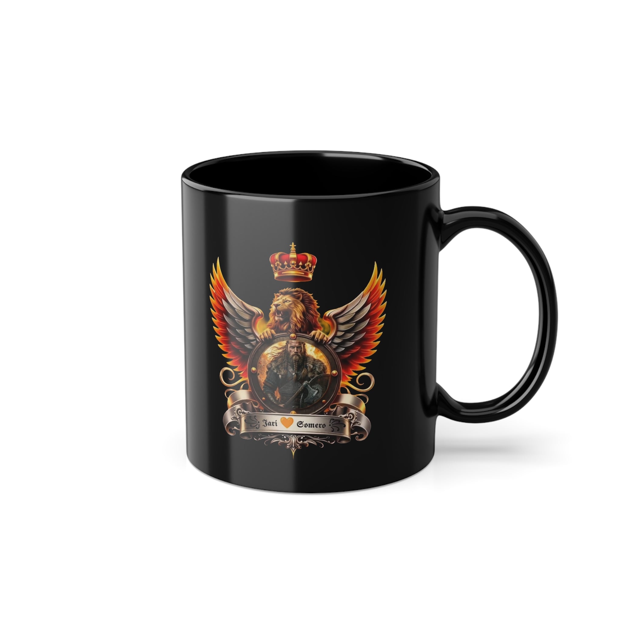 Jari M Somero Mug – Crown & Lion Design