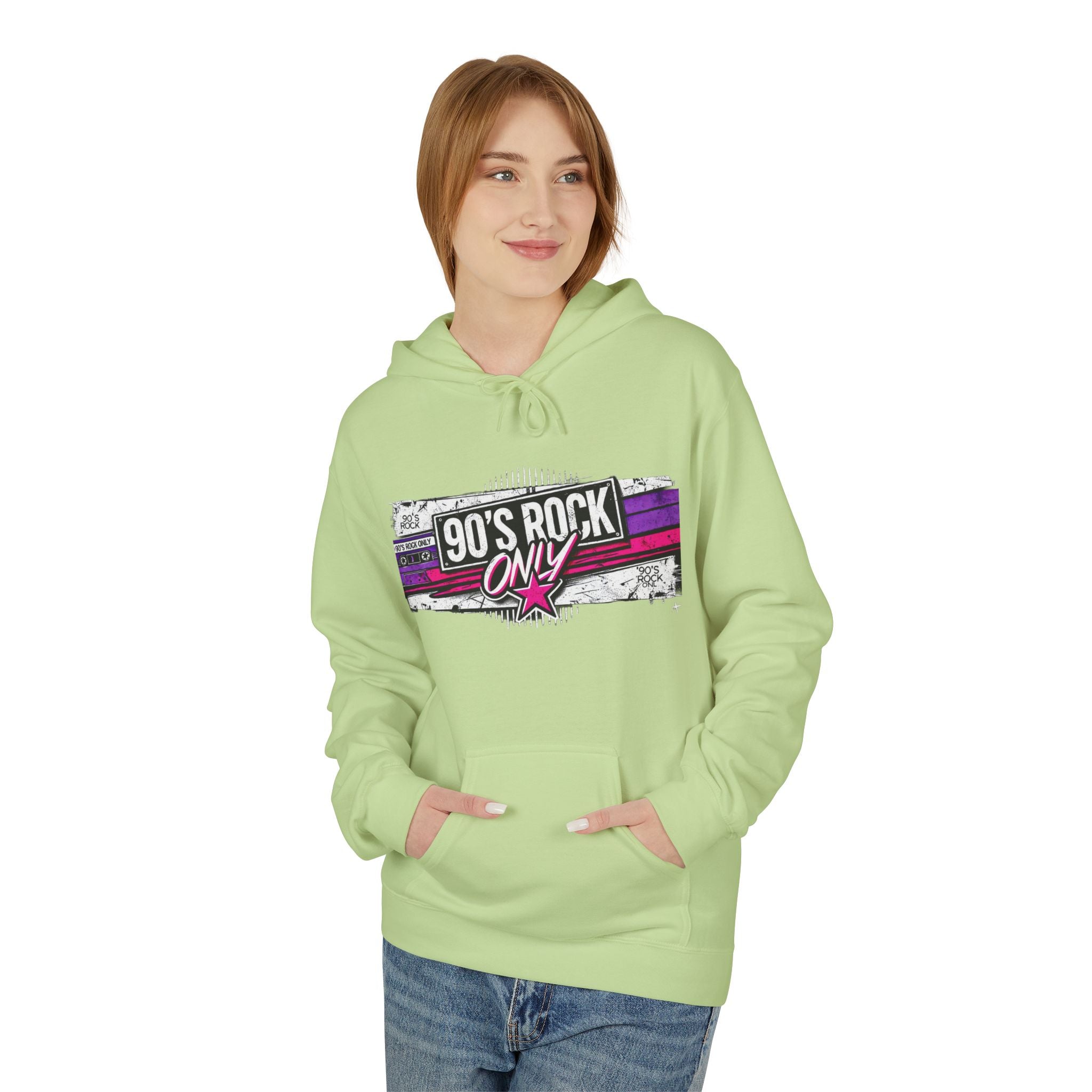 Perza 90’s Rock ONLY Rectangle Logo Hoodie - candletown.net