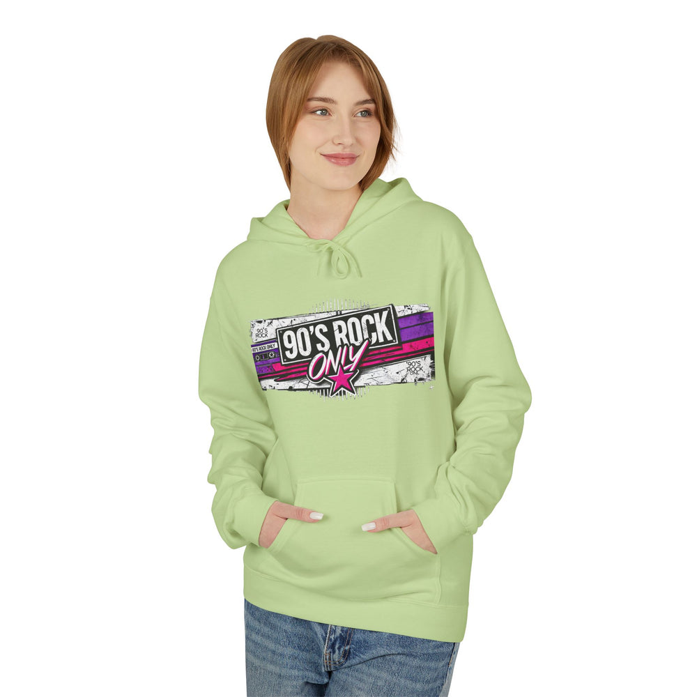 Perza 90’s Rock ONLY Rectangle Logo Hoodie - candletown.net
