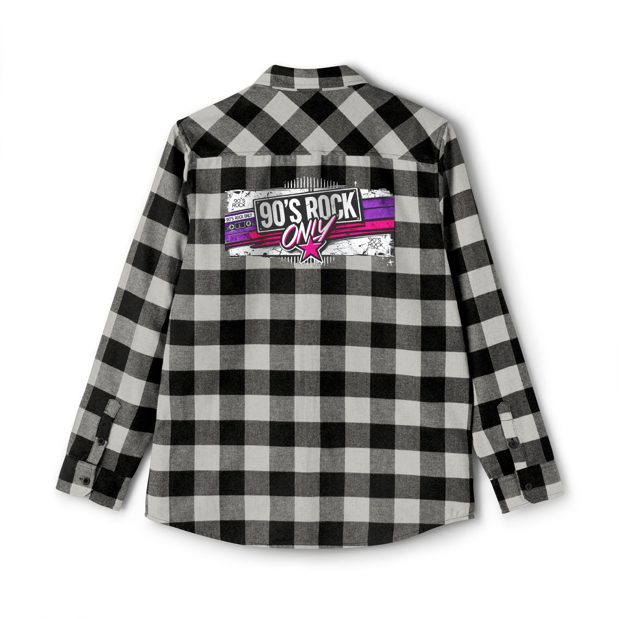 Perza 90’s Rock ONLY Flannel Shirt Rectangle Logo
