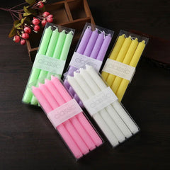 φ2.2*L25cm Household Emergency Candles Scentless Colorful Pillar Candles Party Home Decor Classic Stick Candles for Praying - candletown.net
