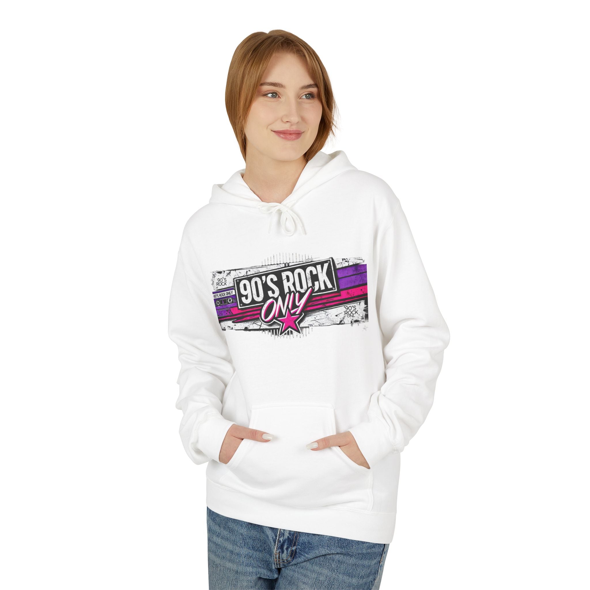 Perza 90’s Rock ONLY Rectangle Logo Hoodie - candletown.net
