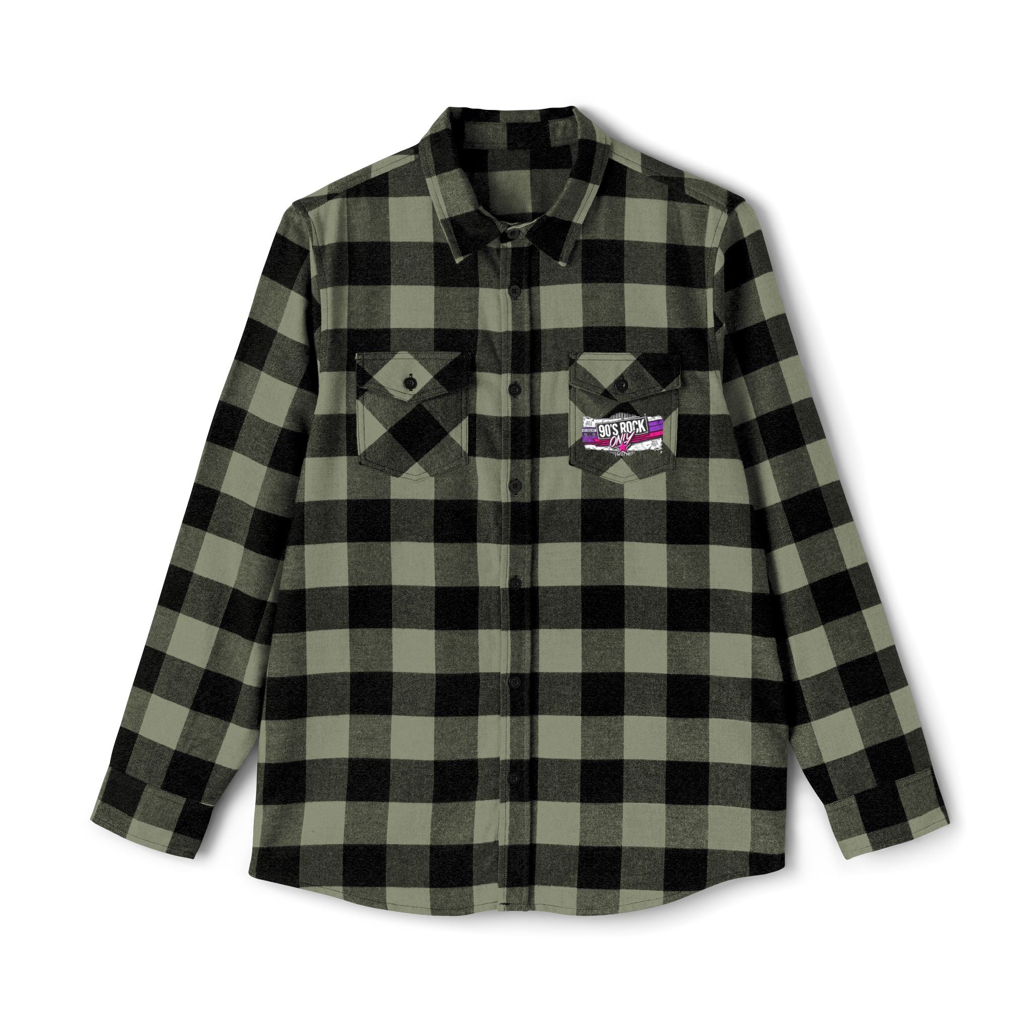 Perza 90’s Rock ONLY Flannel Shirt Rectangle Logo