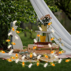 2M 20LED Easter Rabbits String Light Carrot Chick Eggs Fairy Light Garland Decoration Happy Easter Party for Home Kids Gift 2024 - candletown.net