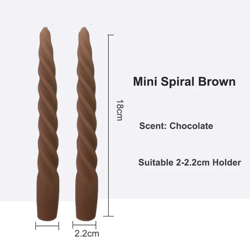 2PCS Twisted Pillar Candles - Elegant Aromatherapy Spiral Candles for Home Decoration - candletown.net
