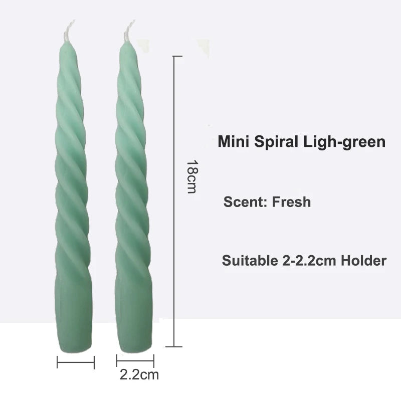 2PCS Twisted Pillar Candles - Elegant Aromatherapy Spiral Candles for Home Decoration - candletown.net