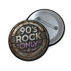 Perza 90’s Rock ONLY Vintage Round Logo Pin Button