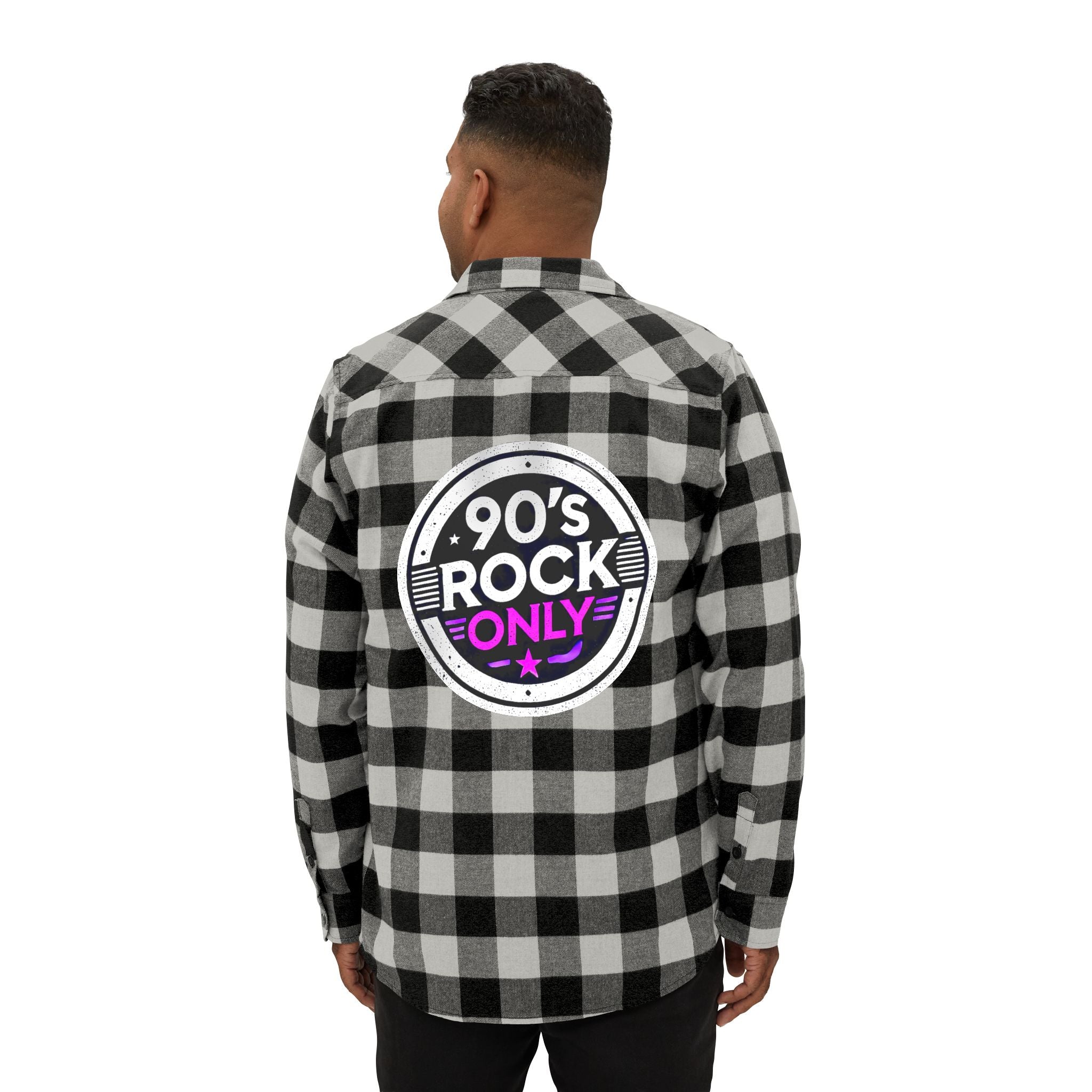 Perza 90’s Rock ONLY Flannel Shirt Round Logo