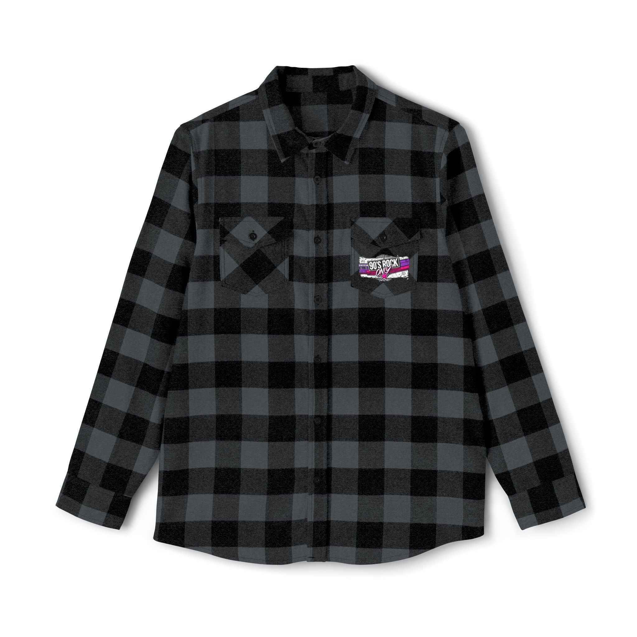 Perza 90’s Rock ONLY Flannel Shirt Rectangle Logo