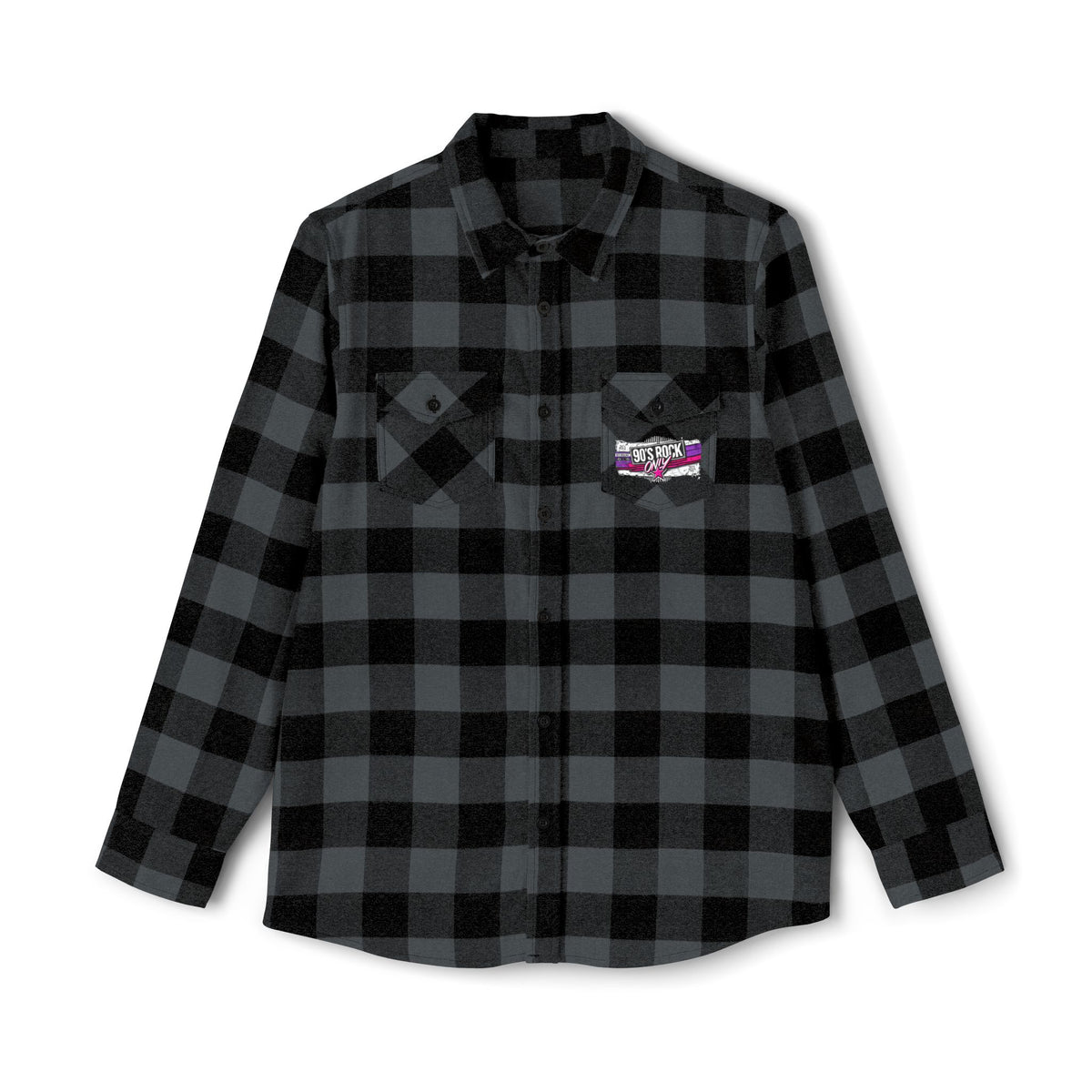 Perza 90’s Rock ONLY Flannel Shirt Rectangle Logo