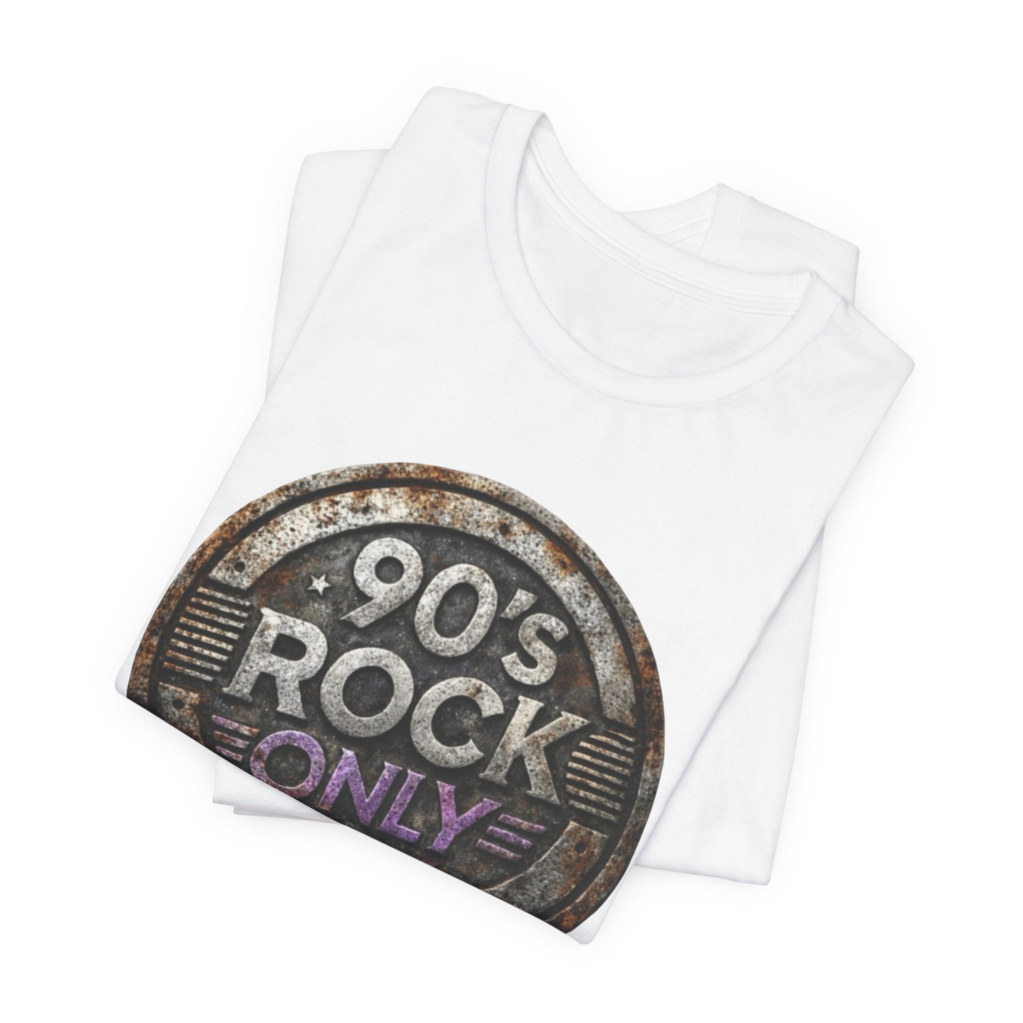 Perza 90’s Rock ONLY Vintage Round Logo T-Shirt - candletown.net