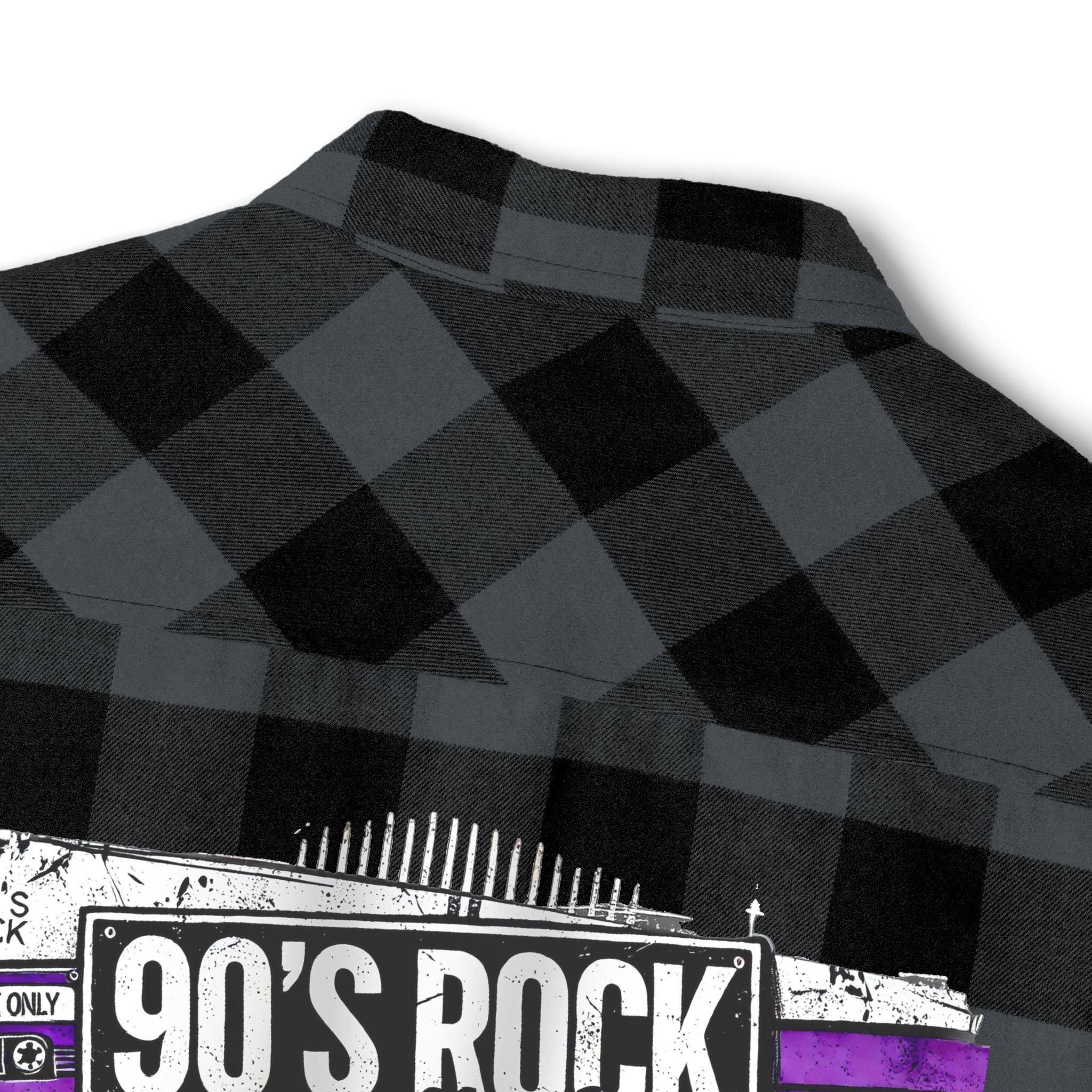 Perza 90’s Rock ONLY Flannel Shirt Rectangle Logo