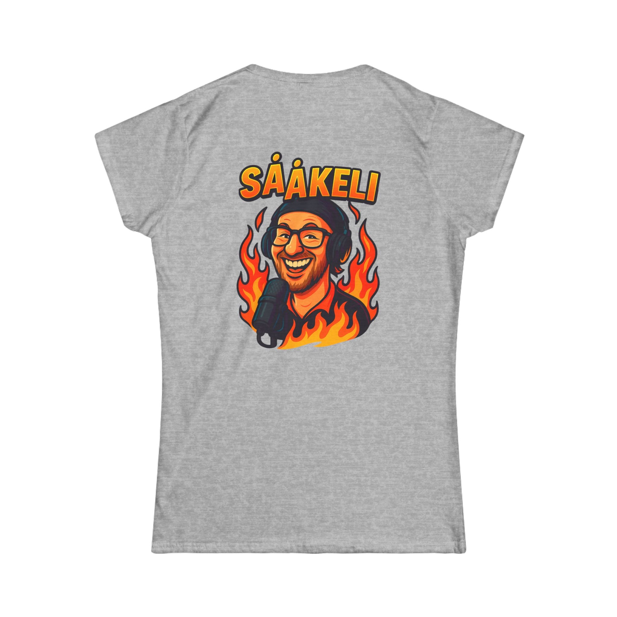 Kaasukeisari “On Air” Ladyfit Tee — Sååkeli Fire Podcast T-Shirt