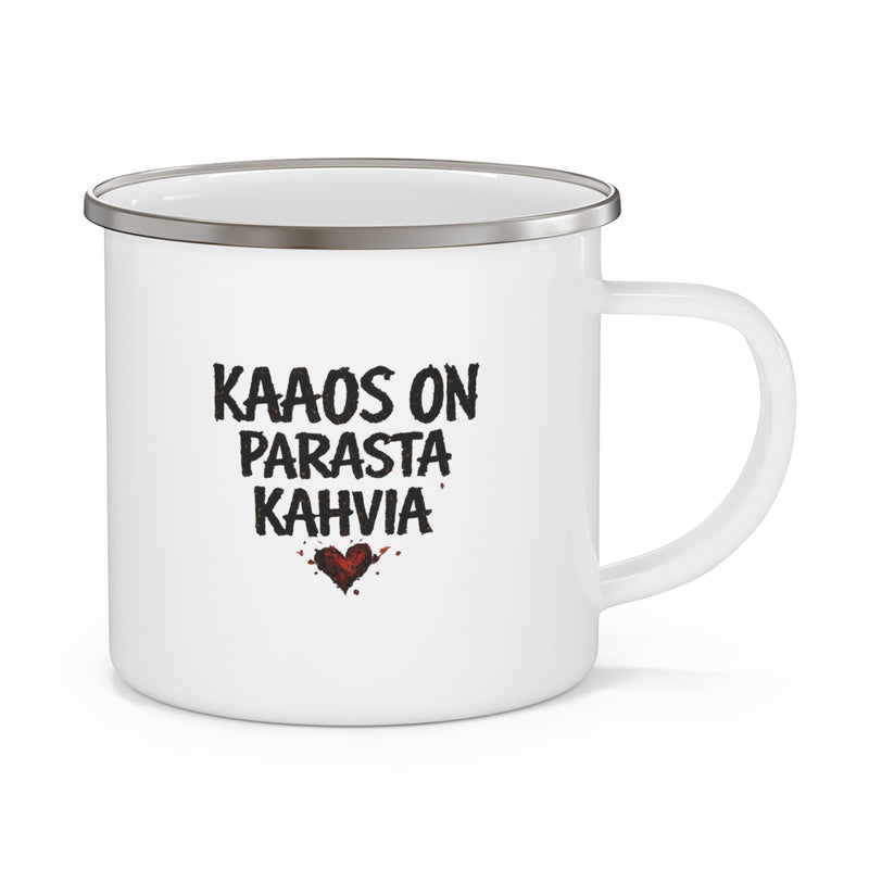 ANIZ “Kaaos on Parasta Kahvia” Enamel Mug - candletown.net