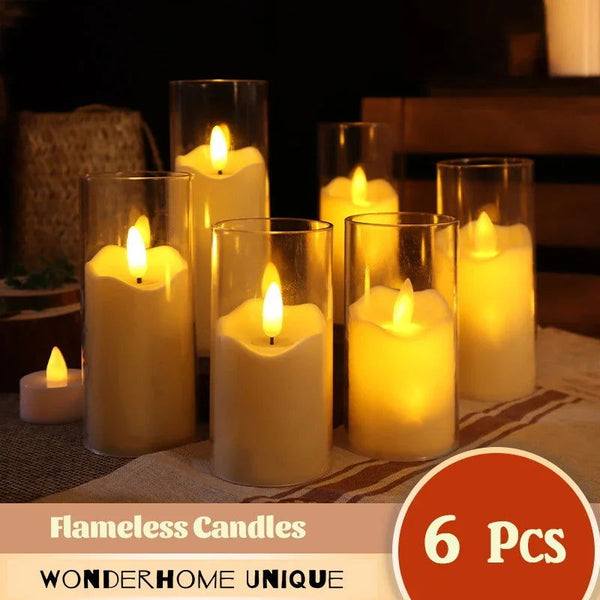 6Pcs LED Flameless Electric Candles - Safe, Flickering Tealights for Special Occasions - candletown.net