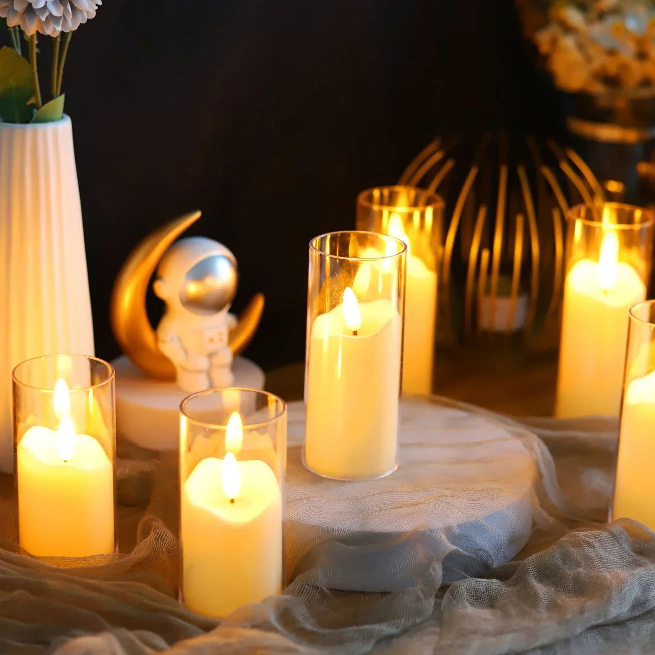 6Pcs LED Flameless Electric Candles - Safe, Flickering Tealights for Special Occasions - candletown.net