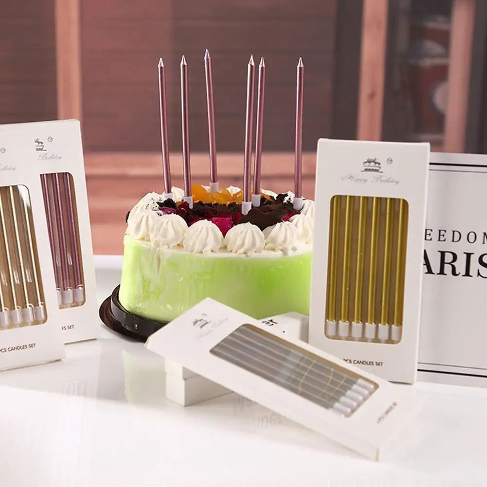 6 Pieces Coloured Birthday Candles - Decoration for Baby Showers, Weddings & Christmas Parties - candletown.net
