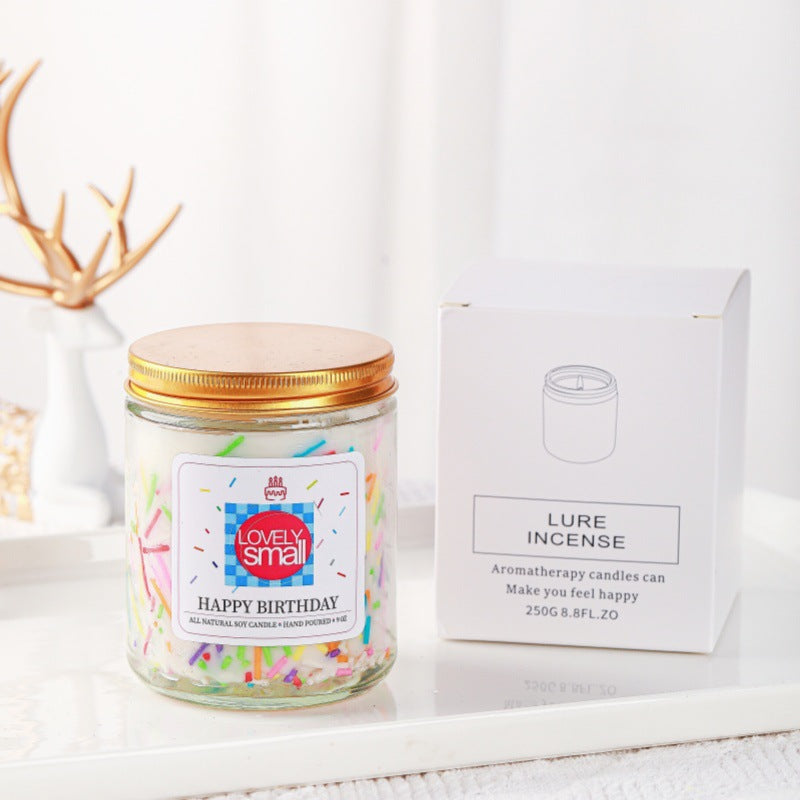 Candy Sprinkle Soy Candle – Handmade Aromatherapy