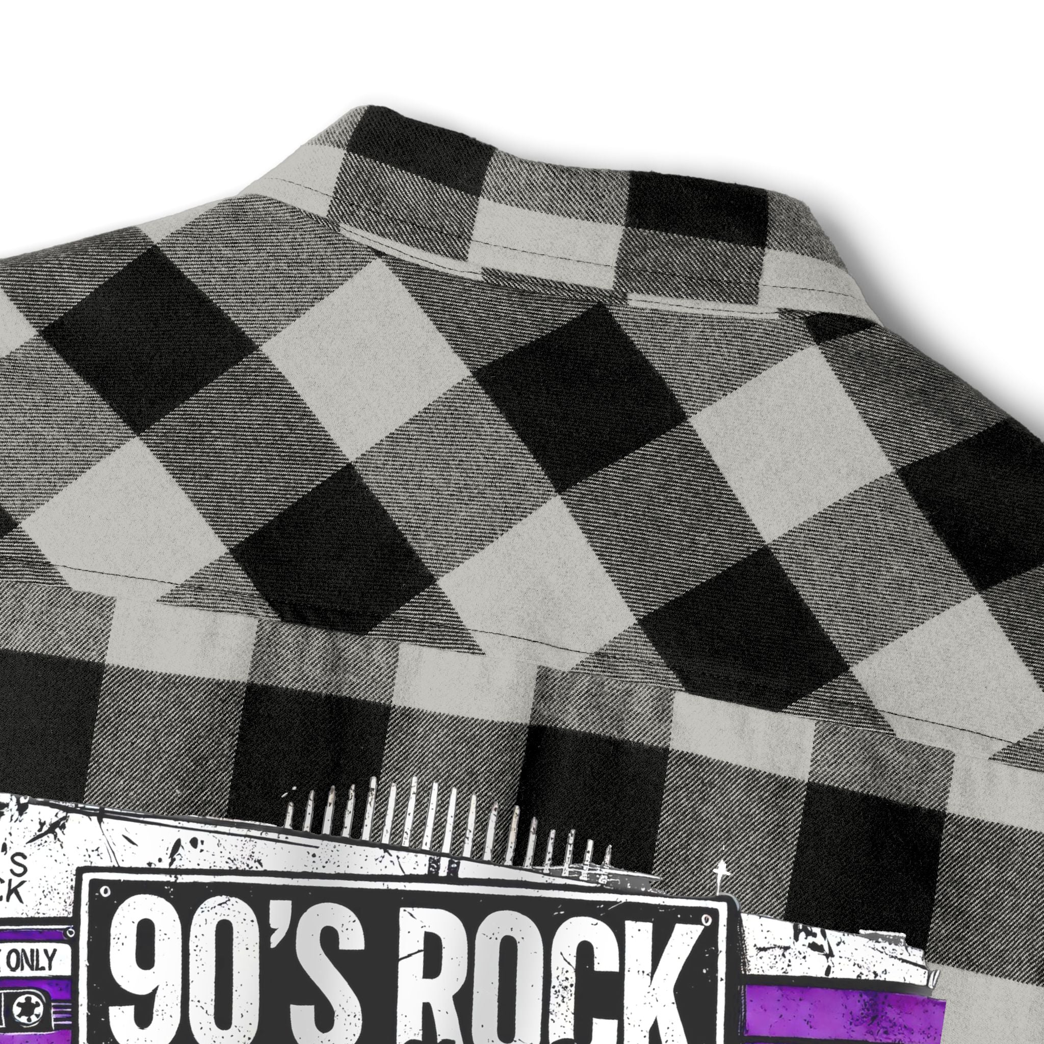 Perza 90’s Rock ONLY Flannel Shirt Rectangle Logo