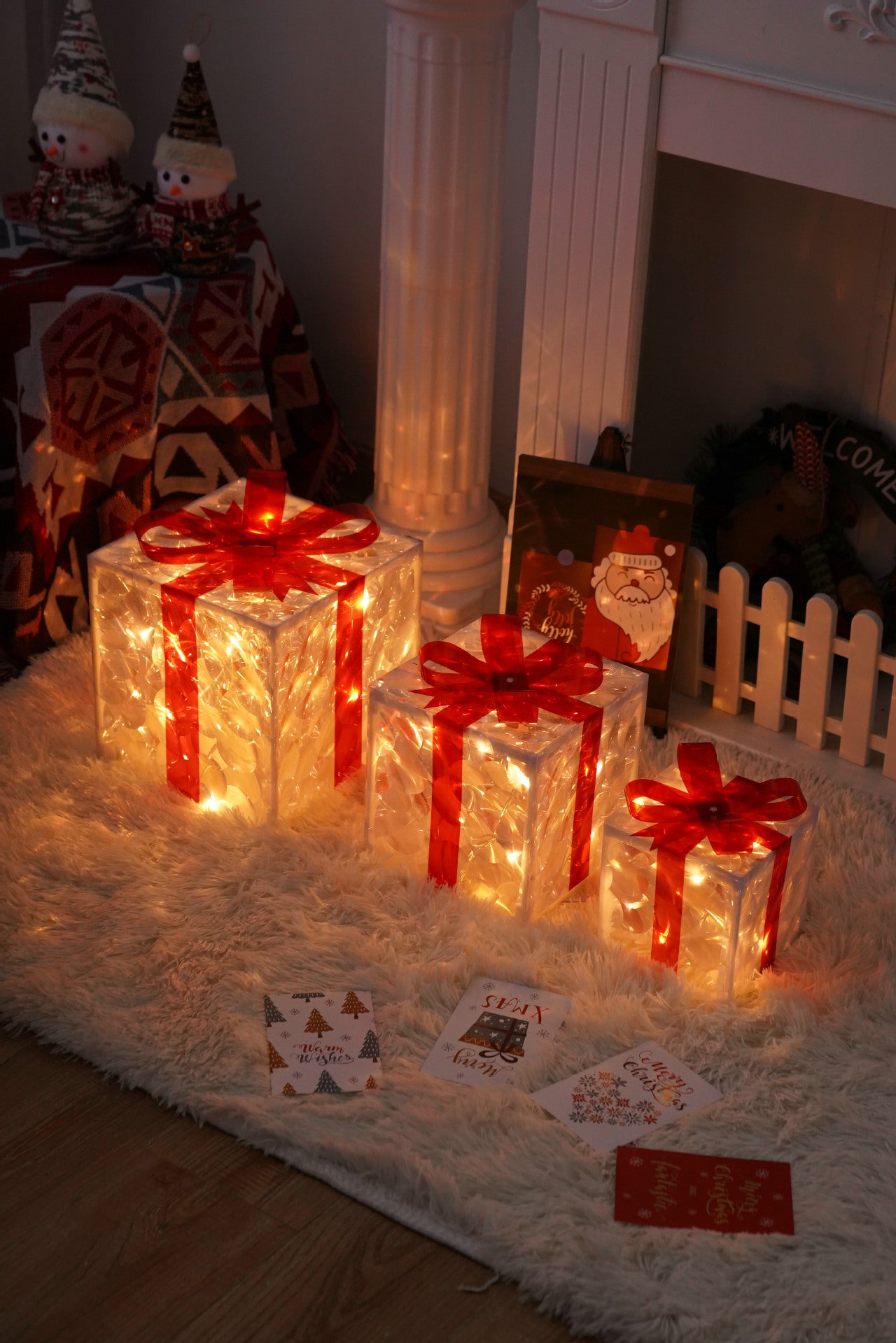Lighted Christmas Gift Boxes – 3 PCS Decorative Set