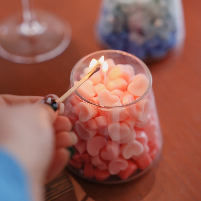 Heart in Glass Soy Candle – Valentine Aromatherapy