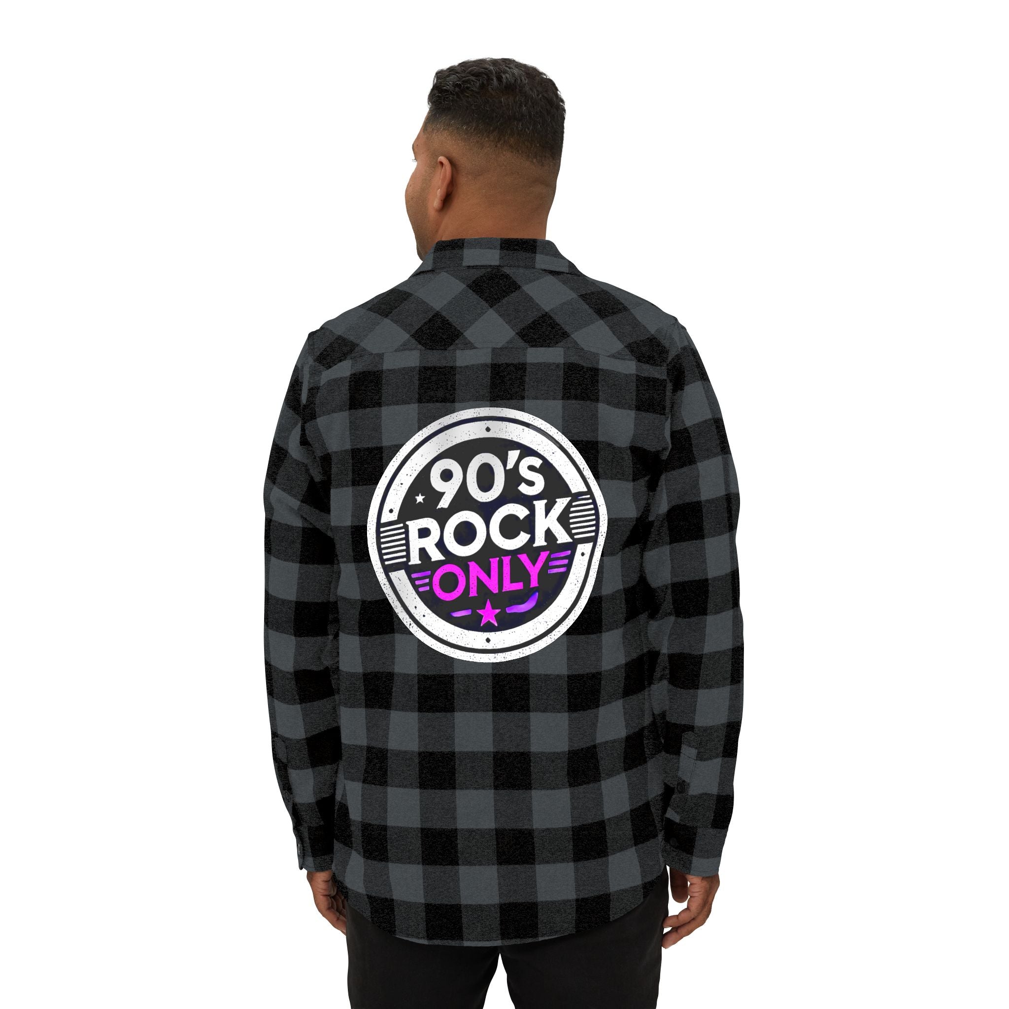 Perza 90’s Rock ONLY Flannel Shirt Round Logo