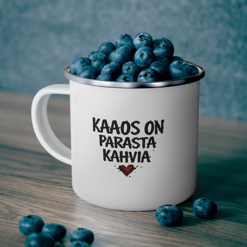 ANIZ “Kaaos on Parasta Kahvia” Enamel Mug - candletown.net