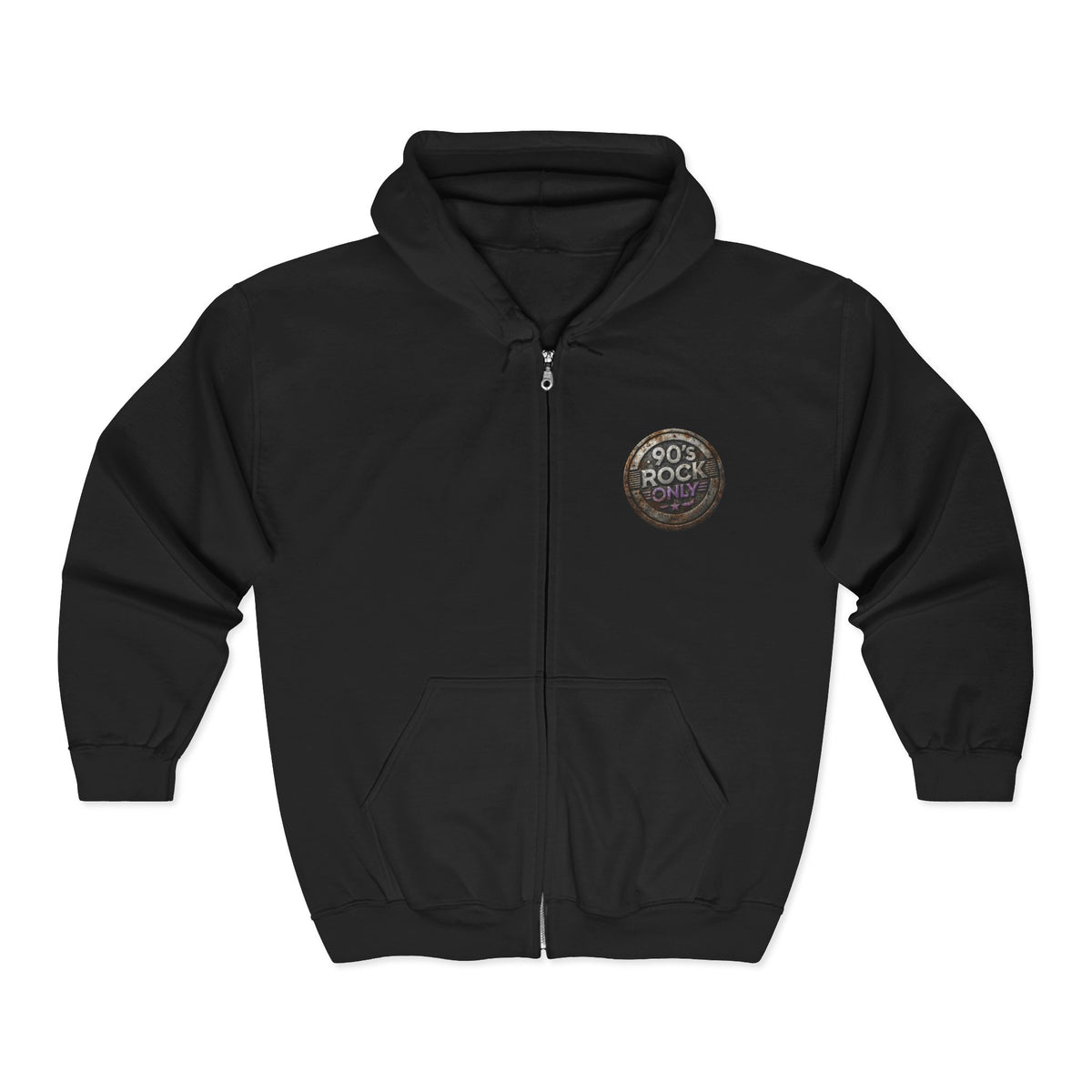 PERZA’s 90’s ROCK ONLY Bronze Logo Zip Hoodie