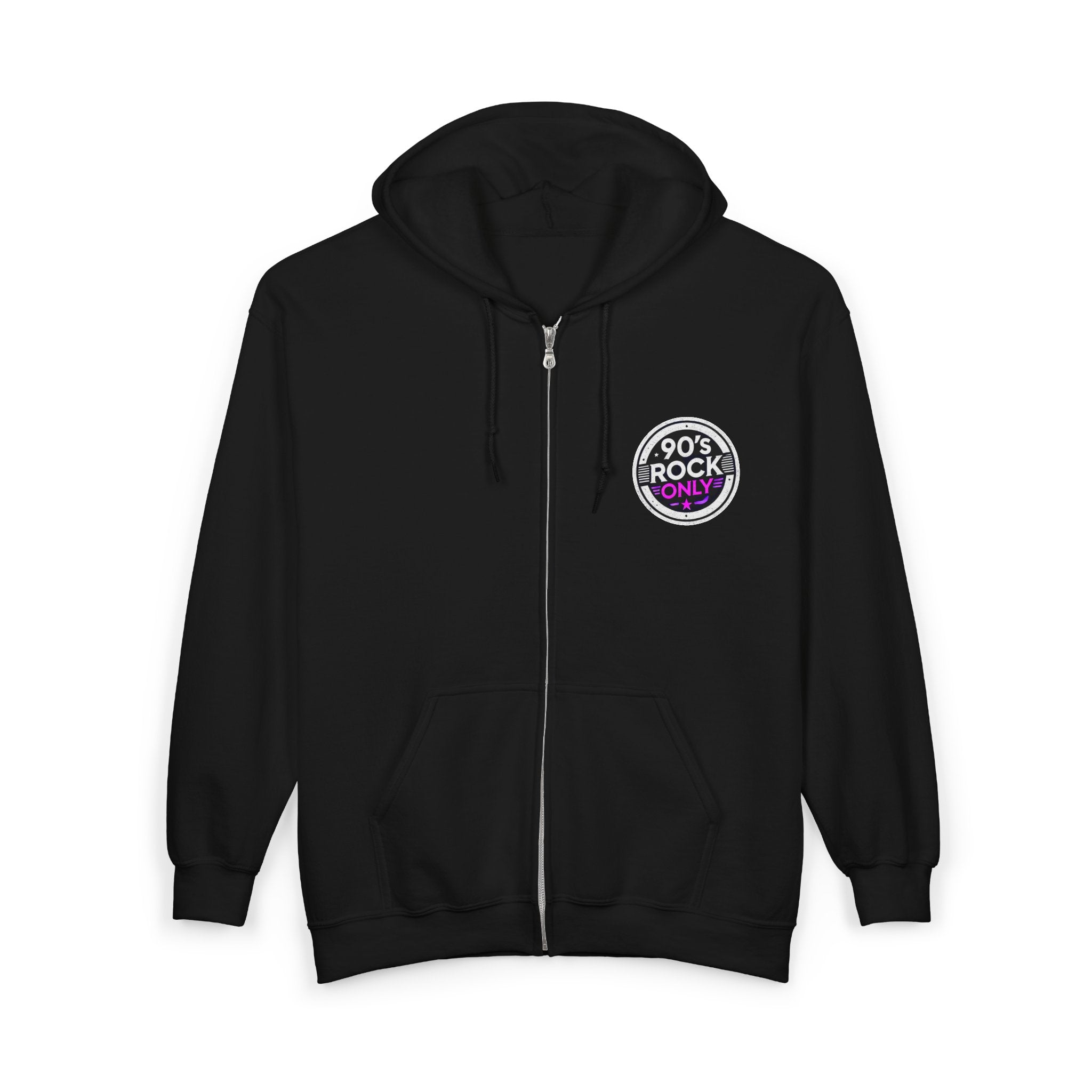 PERZA’s 90’s ROCK ONLY Purple Logo Zip Hoodie