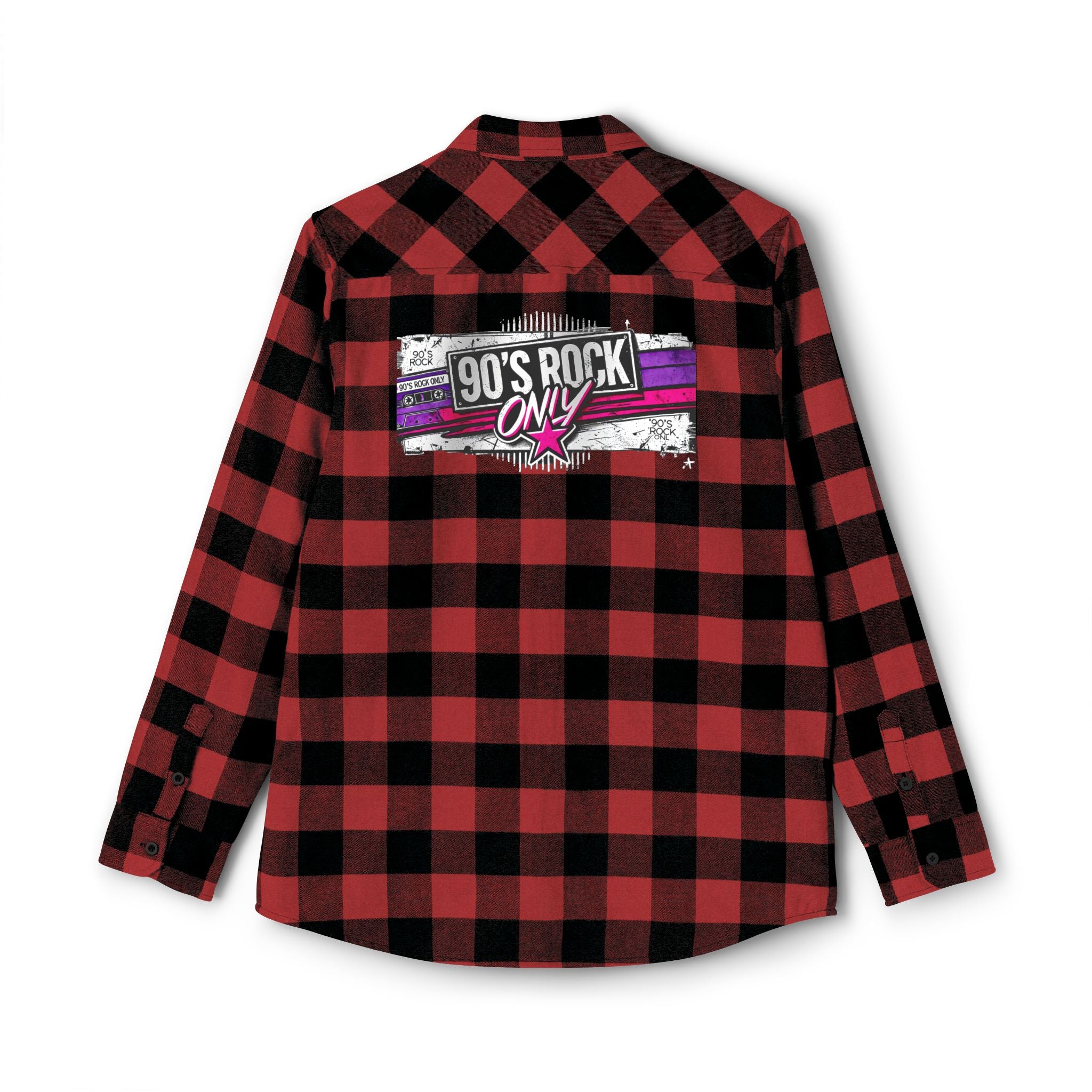 Perza 90’s Rock ONLY Flannel Shirt Rectangle Logo