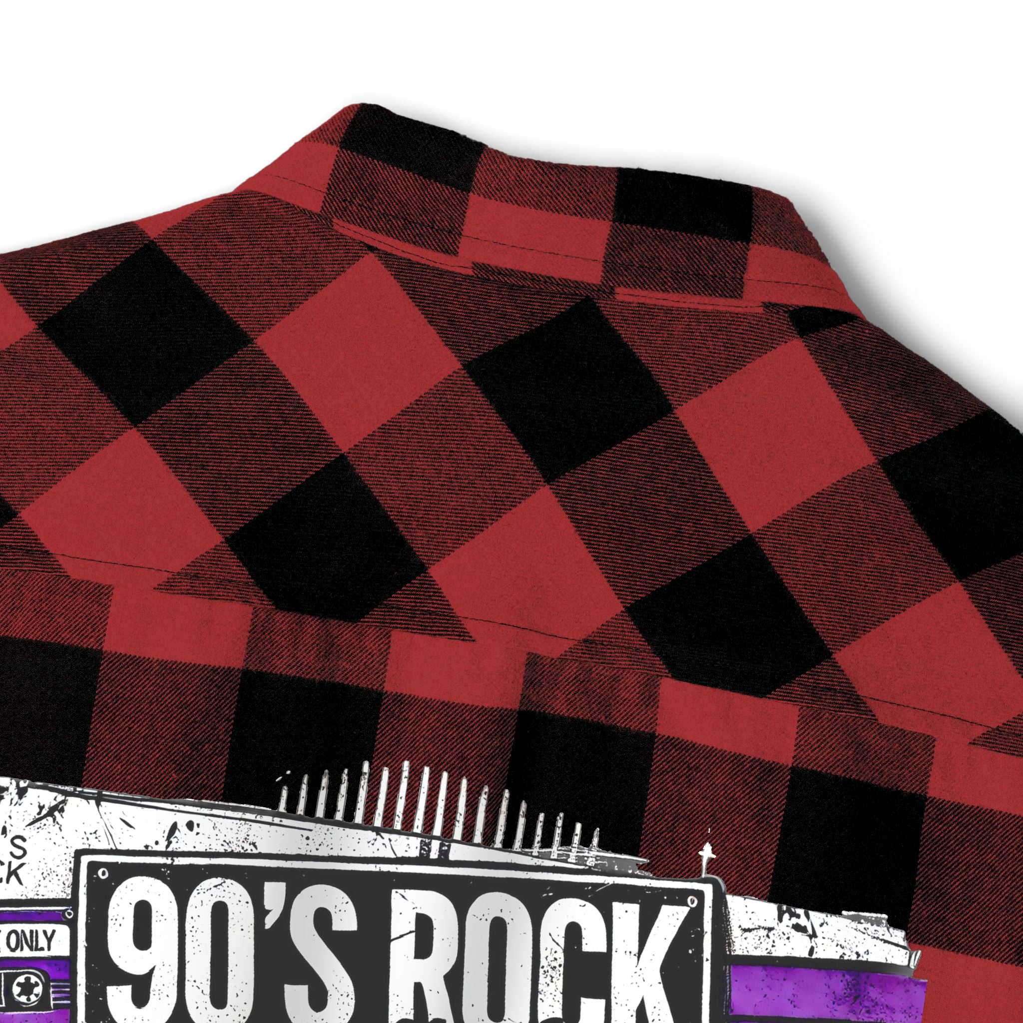 Perza 90’s Rock ONLY Flannel Shirt Rectangle Logo