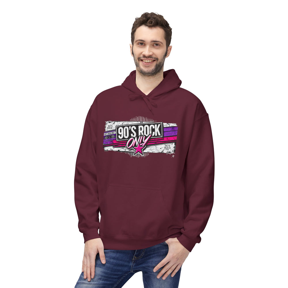 Perza 90’s Rock ONLY Rectangle Logo Hoodie - candletown.net