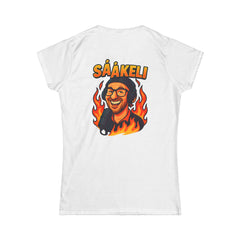 Kaasukeisari “On Air” Ladyfit Tee — Sååkeli Fire Podcast T-Shirt