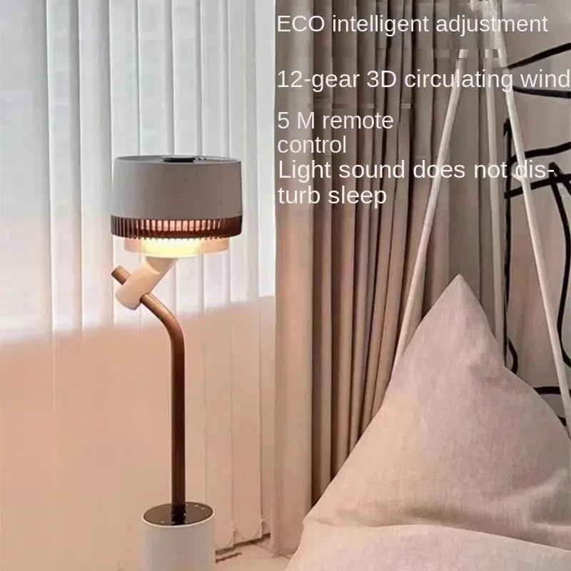 Air Circulator Household Fan Light Sound Table Vertical Intelligent Shaking Head Floor Small Electric Fan  Mini Air Conditioner - candletown.net