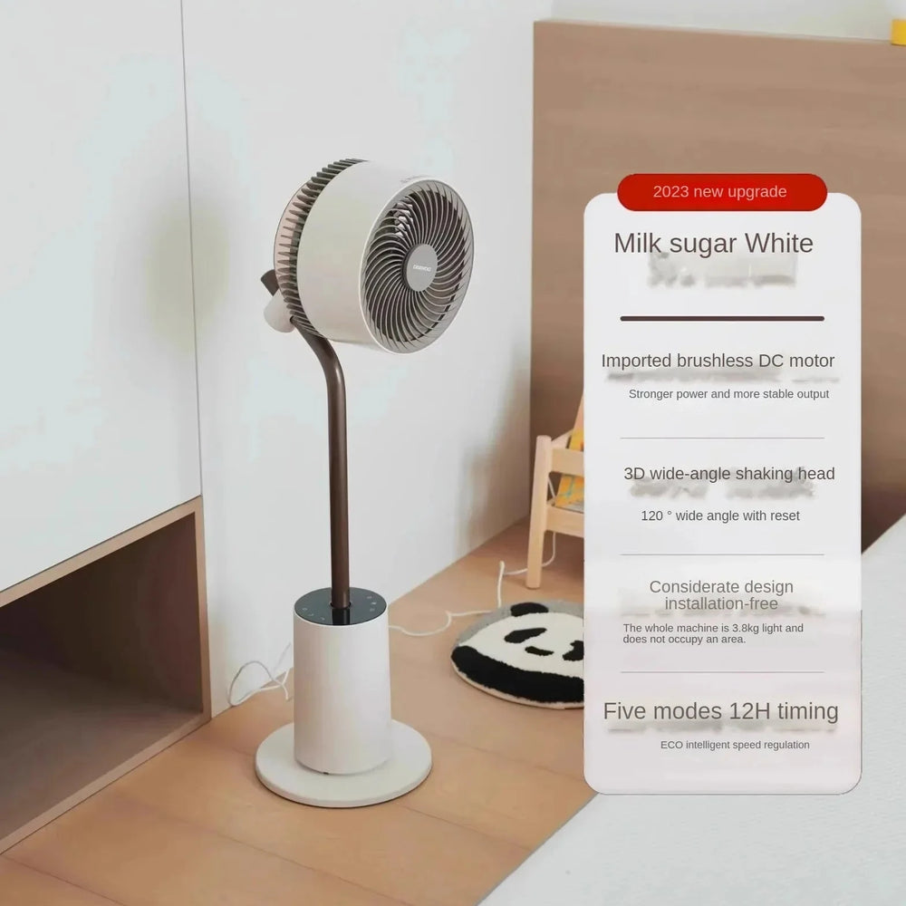 Air Circulator Household Fan Light Sound Table Vertical Intelligent Shaking Head Floor Small Electric Fan  Mini Air Conditioner - candletown.net