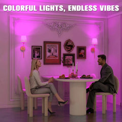 American 2 Packs Wall Lights Battery Operated Wall Sconces Gold Wireless Wall lamp with Remote RGB Colors Modes Rechargeable - candletown.net