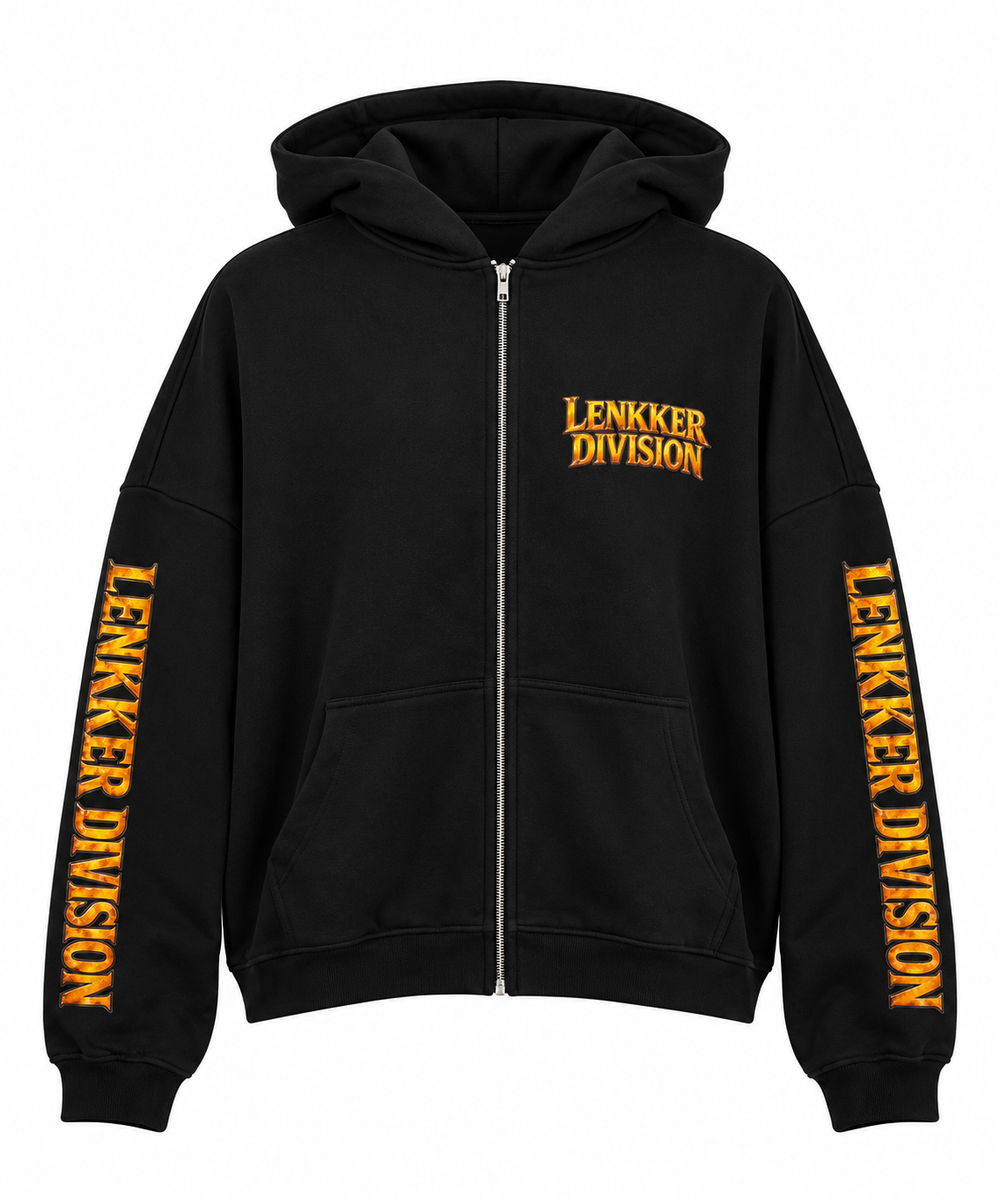 Lenkker Division Truckers of the Baltics Sea Oversized Zip Hoodie – 460 GSM - candletown.net