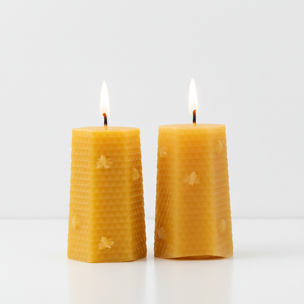 Beeswax Honeycomb Pillar Candle - candletown.net