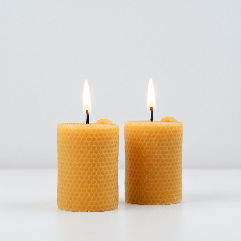 Beeswax Honeycomb Pillar Candle - candletown.net