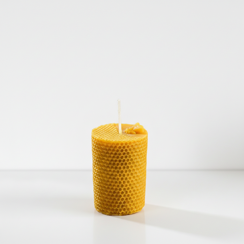 Beeswax Honeycomb Pillar Candle - candletown.net