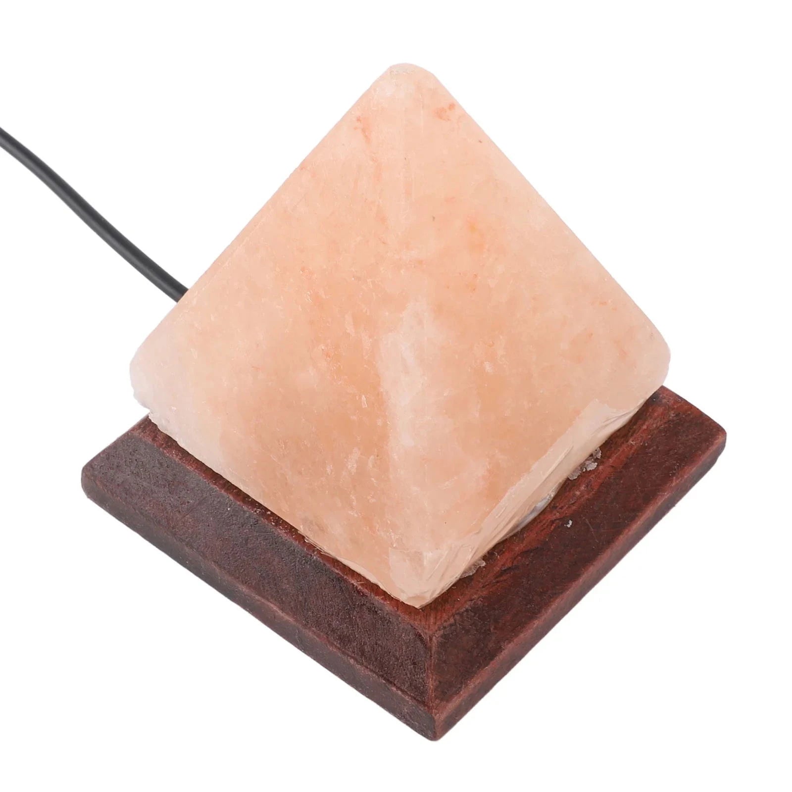 C2 Himalayan Salt Lamp USB RGB 7 Colors Changing Hand Carved with Wood Base Pyramid Crystal Salt Rock Lamp for Home Decoration - candletown.net