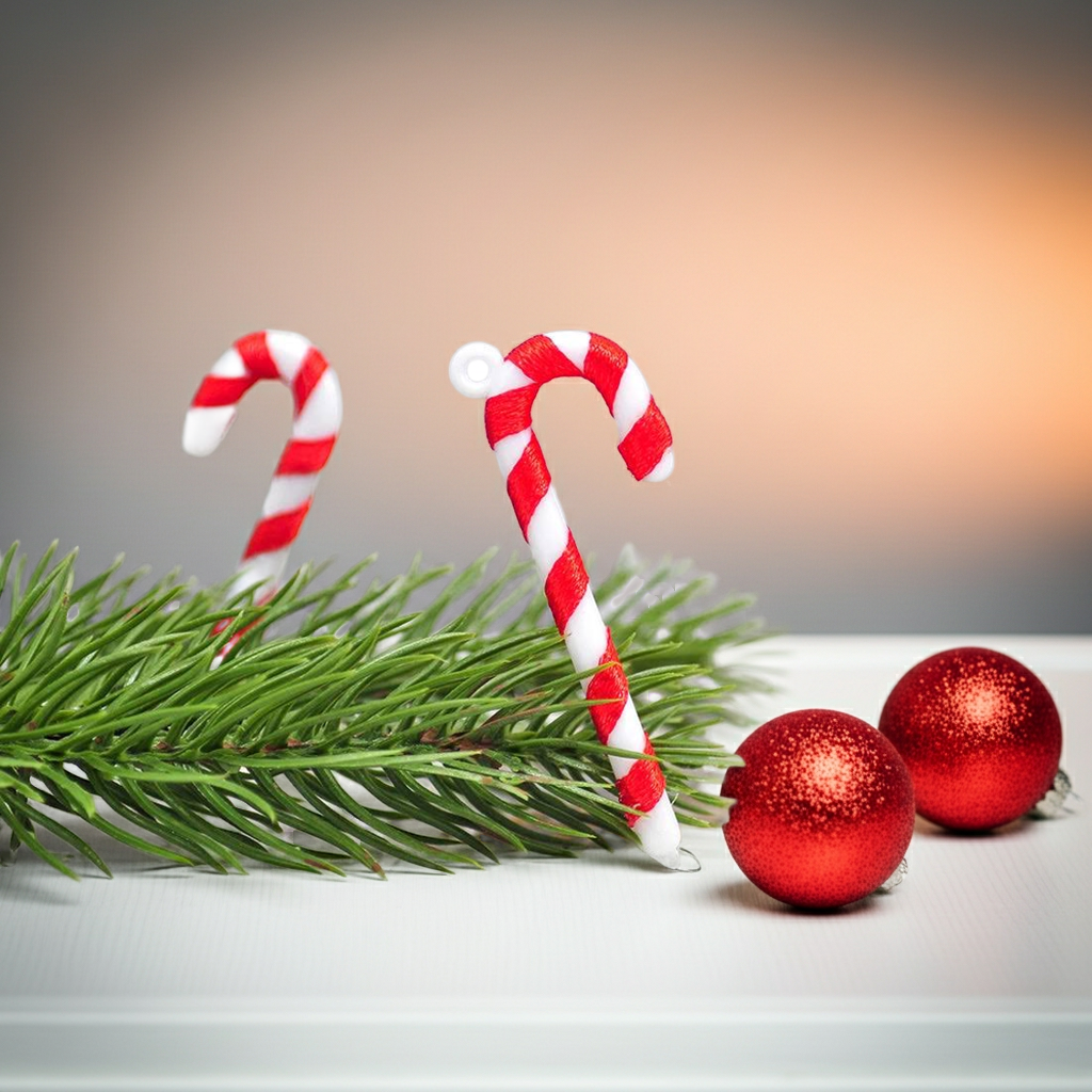 Candy Cane Christmas Ornaments – 30pcs Set