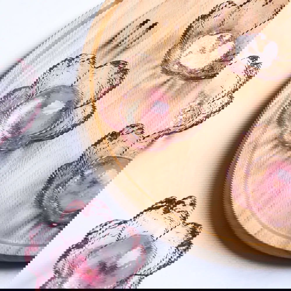 Cherry Blossom Glass Candle Holder - Elegant Home & Wedding Decor - candletown.net