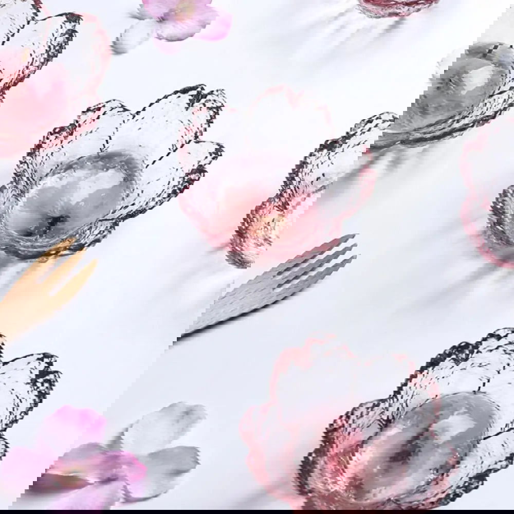 Cherry Blossom Glass Candle Holder - Elegant Home & Wedding Decor - candletown.net