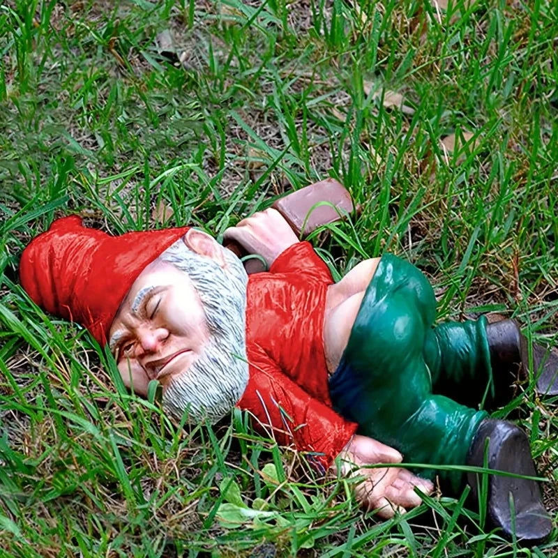 Drunken Garden Gnome Statue - candletown.net