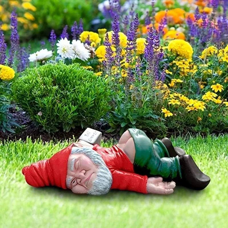 Drunken Garden Gnome Statue - candletown.net