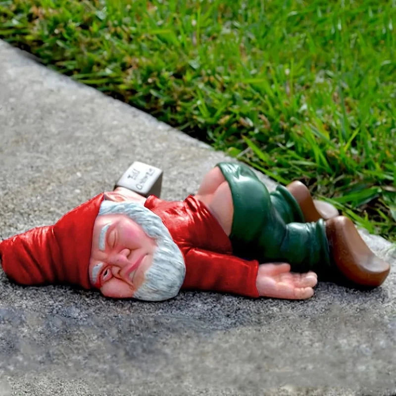 Drunken Garden Gnome Statue - candletown.net