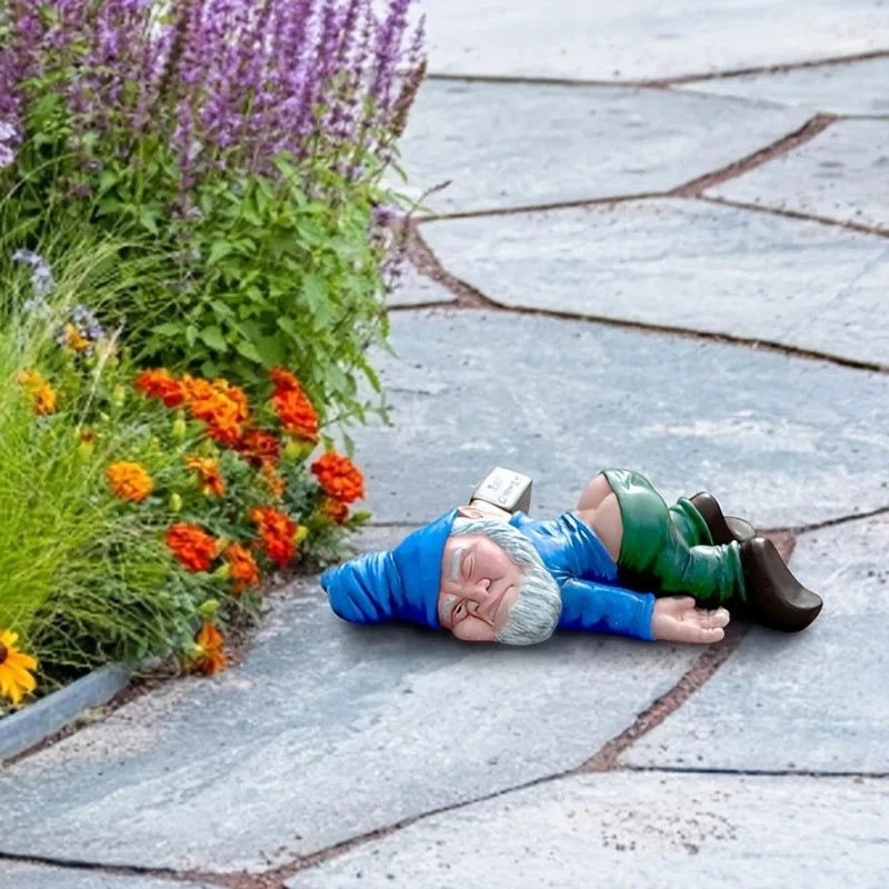 Drunken Garden Gnome Statue - candletown.net